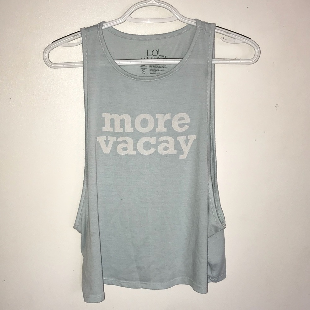 Graphic tank: MORE VACAY